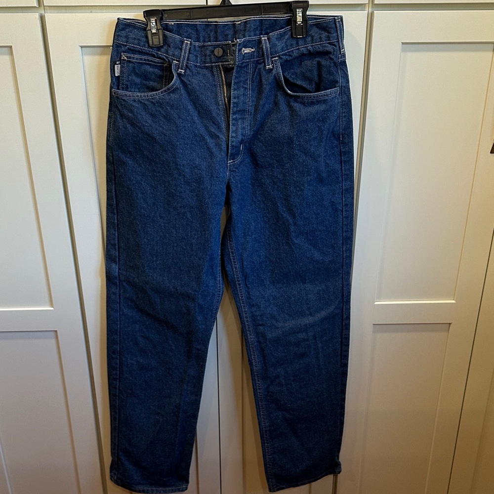 Carhartt Men's FR Relaxed Fit Dark Blue Jeans